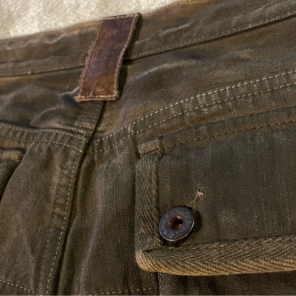 Ralph Lauren🐴 4 Button Fly|Leather Chaps|Olive Grn|Denim Equestrian Pants Sz 31 - Picture 5 of 15